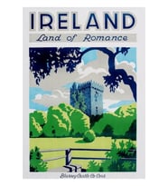 Irlanda Seyahat Posteri Tablo Ahşap Poster Dekoratif
