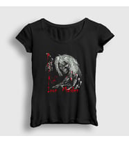 Presmono Kadın Siyah Blood Iron Maiden T-Shirt 85482tt
