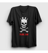 Presmono Unisex Siyah Skull Pearl Jam T-Shirt 74251tt