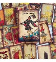 Büyük 78 Antik Tarot Kartı ve Başlangıç Tarot Kitabı