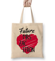 Future Mrs Zac Efron Love Heart Bez Çanta Uzun Saplı