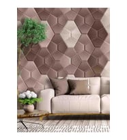 Dreamwall 3D Geometrik Mozaik Desenli Silinebilir Tekstil Duvar Kağıdı (Çok Renkli)