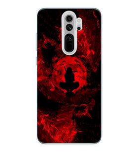 Xiaomi Redmi Note 8 PRO Uyumlu İtachi Uchiha Tasarımlı Şeffaf Telefon Kılıfı