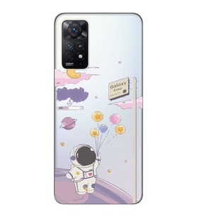 Xiaomi Redmi Note 11 PRO Uyumlu Astronot Tasarımlı Şeffaf Telefon Kılıfı