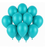 Turkuaz Renk Lateks Pastel Balon (30 cm) - 12 Adet