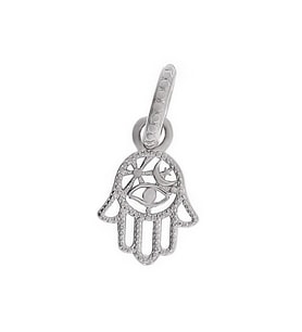 Bayan Gümüş El Model Charm (Gümüş Gri)