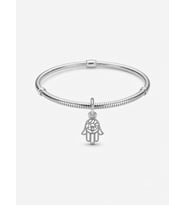 Bayan Gümüş El Model Charm (Gümüş Gri)