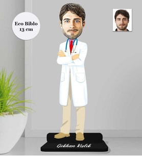 Kişiye Özel Doktor Erkek Ahşap Eco Biblo -3