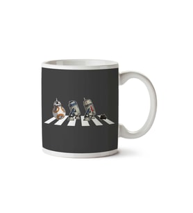 Star Wars Beatles Abbey Road Droids İki Tarafı Baskılı Kupa Bardak