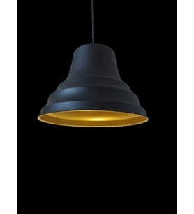 Dylight Retro Metal Dekoratif Sarkıt Avize Siyah İçi Gold Çap:27 cm