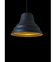 Dylight Retro Metal Dekoratif Sarkıt Avize Siyah İçi Gold Çap:27 cm