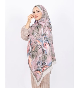 Luissa Bambu Kraş Şal Pastel Desen Taş