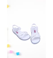 Papuç Sepeti Arzen-2880 Kız Çocuk Ortopedik Sandalet (Beyaz)