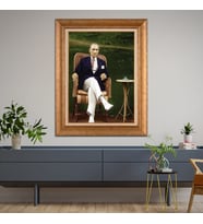 Altın Paspartulu Atatürk  Çerçeveli Tablo C275 (Gold)