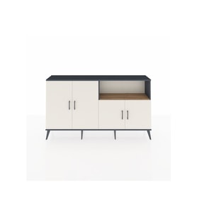Arges Konsol 6 Raflı 4 Kapaklı 176x30x99 Antrasit-Aytaşı/Çam