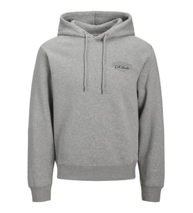 Jack & Jones JJMAKOTO Sweat Hood Erkek Kapüşonlu Sweatshirt - Konforlu ve Modern (Gri)