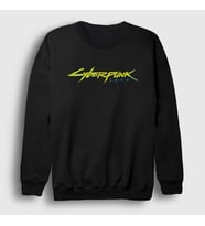 Presmono Unisex Siyah Logo Oyun Cyberpunk 2077 Sweatshirt 491501tt