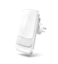 15W Magsafe Uyumlu Kablosuz Araç İçi Telefon Tutucu  3A Hızlı Şarj  Havalandırma Tipi 2in1 Stand (Doğal Beyaz)