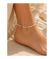 BEYAZ BONCUKLU BALIK FİGÜRLÜ HALHAL 24+3CM ACR9934