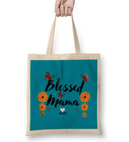 Blessed Mama Women Mom Life Summer Mommy 2021 Bez Çanta Uzun Saplı