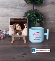 Öğretmene Hediye Fotoğraflı Dekoratif Taş, Kupa Bardak Beyaz Hediye Öğretmenler Günü Hediyesi (Model 12)