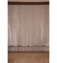 KÜÇÜK PUANLI MODEL ACI KAHVE RENK HAZIR İP PERDE 300*270 cm