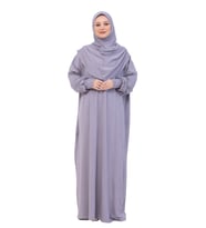 Tek Parça Namaz Elbisesi Seti, Viskon Yumuşak Tesettür Abaya, Rahat Hazır Şal Başörtüsü Takım