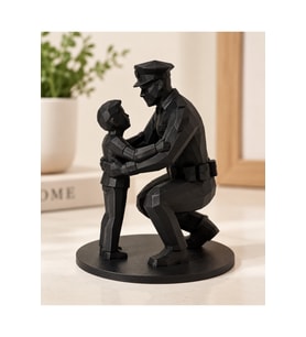 15 cm Polis ve Çocuk Figürlü Dekoratif Biblo
