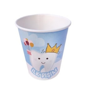 Bardak karton ilk dişim mavi 8oz pk:8-