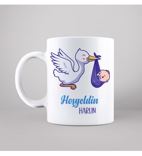 HoşGeldin Bebek Tasarımlı Kupa Kişiye Özel