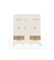 Kronos Dolap 12 Raflı 4 Çekmeceli 2 Askılı 220x59x243 Aytaşı-Aytaşı/Çam