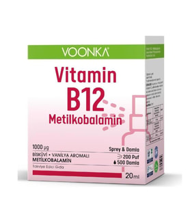 Voonka B12 Metilkobalamin Sprey & Damla 20 ml