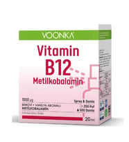 Voonka B12 Metilkobalamin Sprey & Damla 20 ml