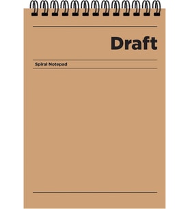 Color A4 Çizgili Bloknot Draft - Kahverengi