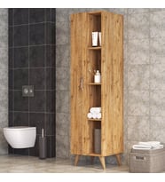 Tek Kapılı Raflı Ütü Masası Dolabı Çam - BDL0302 (Sarı)