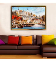 Altın Çerçeveli dekoratif tablo l2037 (Gold)