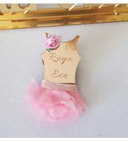 Hayaller Dükkanı 30 Adet Pleksi İsimlikli 2017 Model Kız Bebek şekeri