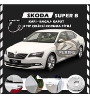 Skoda SuperB Oto Araç Kapı Koruma Fitili 5metre Parlak Beyaz Renk