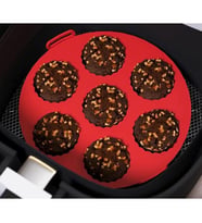 CREARTHOME Airfryer Pişirme Kabı 20x5 Cm Tüm Airfryer'lere Uyumlu KIRMIZI DÜZ SİLİKON