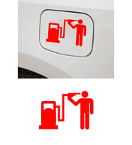Depo Yakıt Kapağı Oto Sticker Araba Sticker kırmızı Oto Sticker  15cm