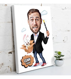 Abra Kadabra Karikatürlü Kanvas Tablo