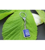 Lapis Taşlı 925 Ayara Gümüş Anahtarlık (Standart)