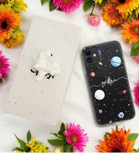 Full Gezegen Tasarımlı Kişiye Özel Şeffaf Telefon Kılıfı (Tüm Telefon Modelleri Mevcuttur.) - Hediye Kutulu