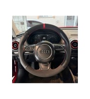 DİKİŞLİ DİREKSİYON KILIFI NOKTALI NUBUK KIRMIZI YÜZÜK KIRMIZI DİKİŞ AUDİ A3 İÇİN HIZLI KARGO
