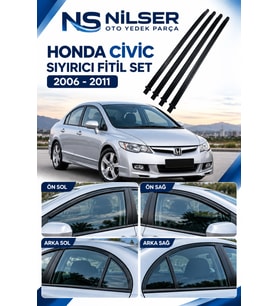 Honda Civic Sıyırıcı Fitil FD6 Kasa 4 Kapı Set 2006-2011