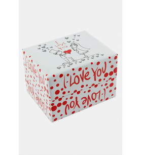 Love Yazılı Saat Kutusu (Beyaz)