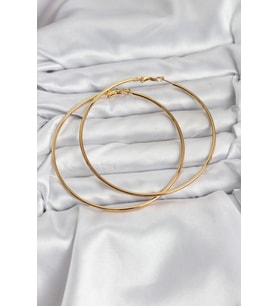 316L Çelik Gold Renk 75 mm Halka Küpe