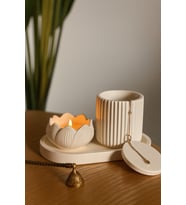 Lotus Form Dekoratif Set – Minimalist & Şık Tasarım (4 Parça)