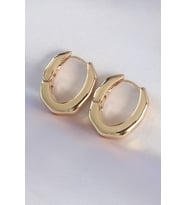 Pirinç Gold Renk Kalın Kemik Model Küpe 5886 - HEP-5248-4640