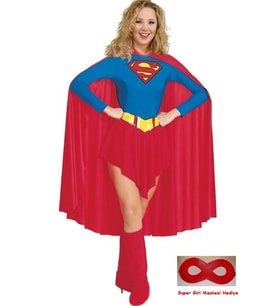 Super Girl Kostümü Yetişkin